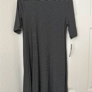 Black and White Striped Dress